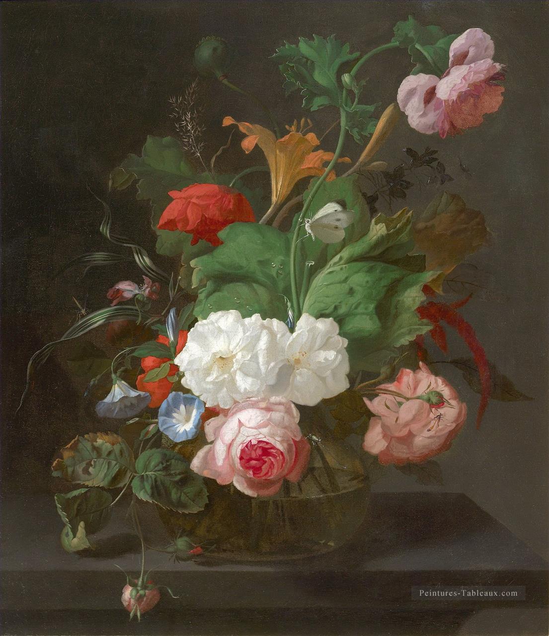 Fleurs d’été dans un vase de Rachel Ruysch Fleuring Peintures à l'huile